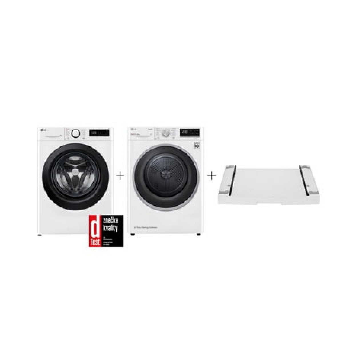 PRACÍ SET - LG Pračka FSR5A94WL + Sušička RC81V5AV7N + Výsuvný mezikus ZDARMA
