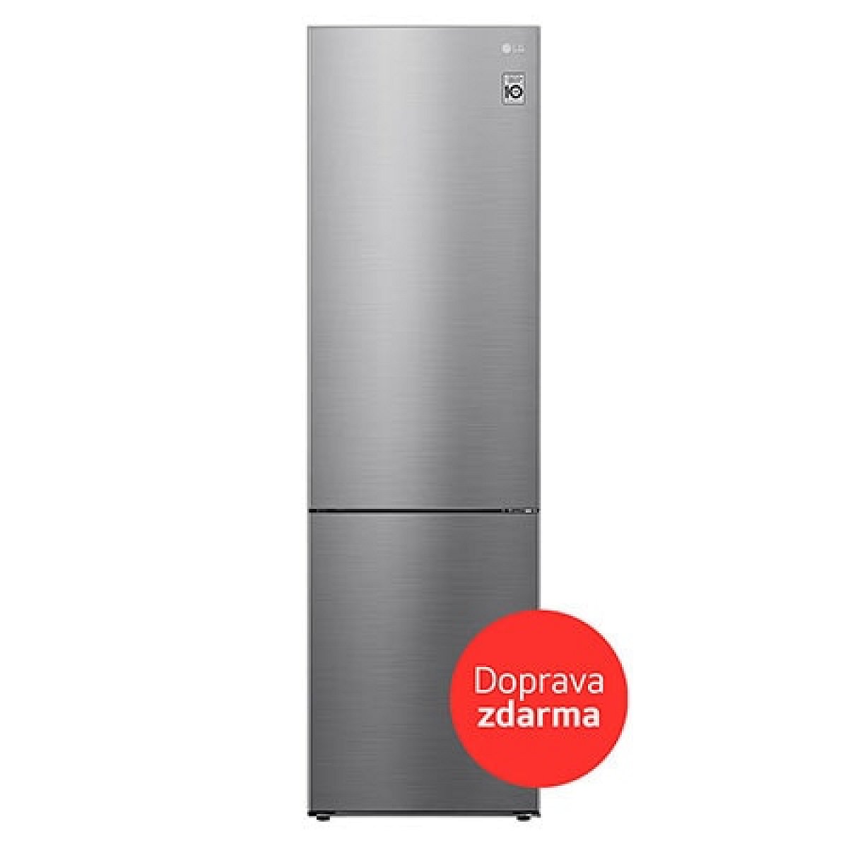 Kombinovaná chladnička LG - A - 384 l - Lineární kompresor - DoorCooling+™-Stříbrná