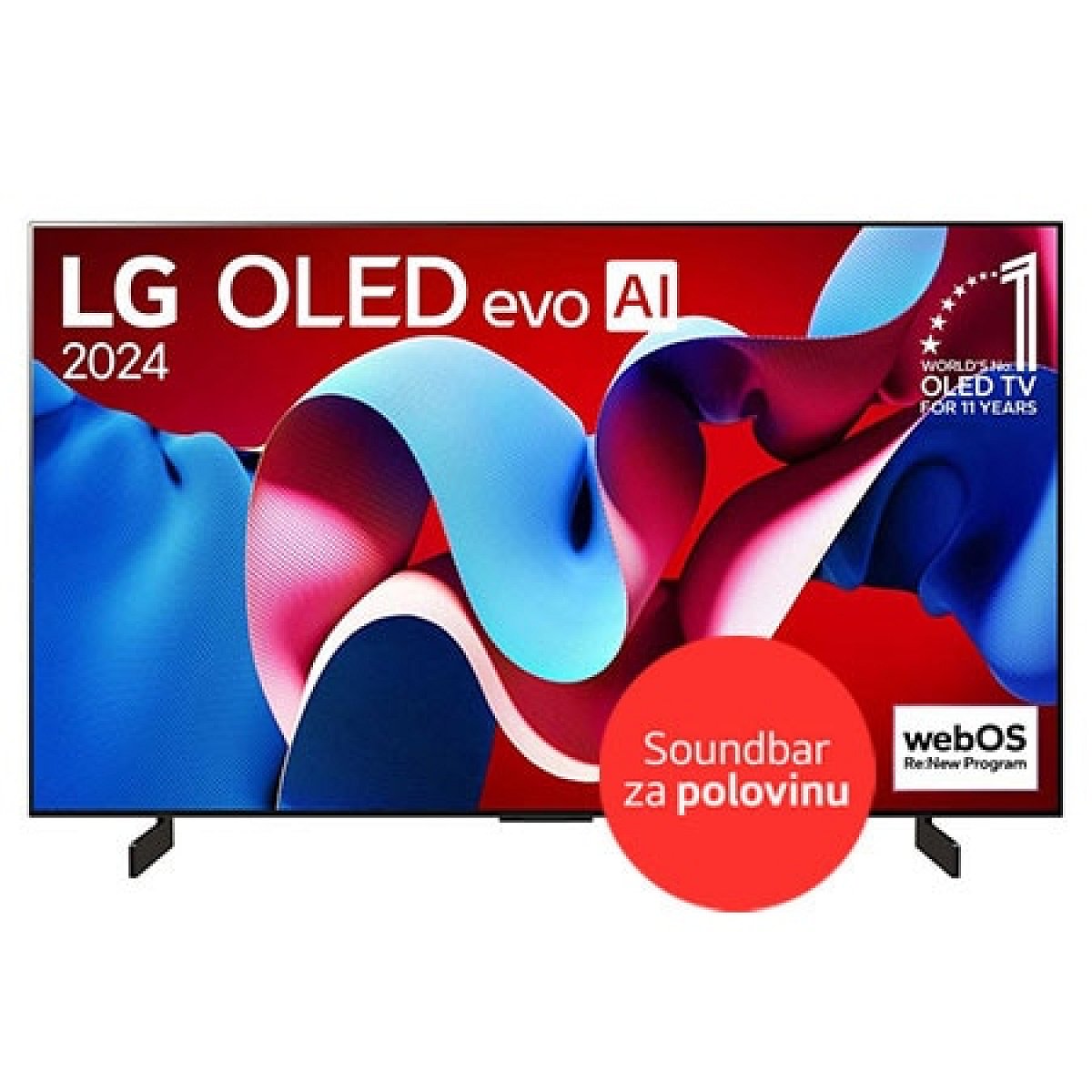 42" LG OLED evo AI C4 4K Smart TV OLED42C4