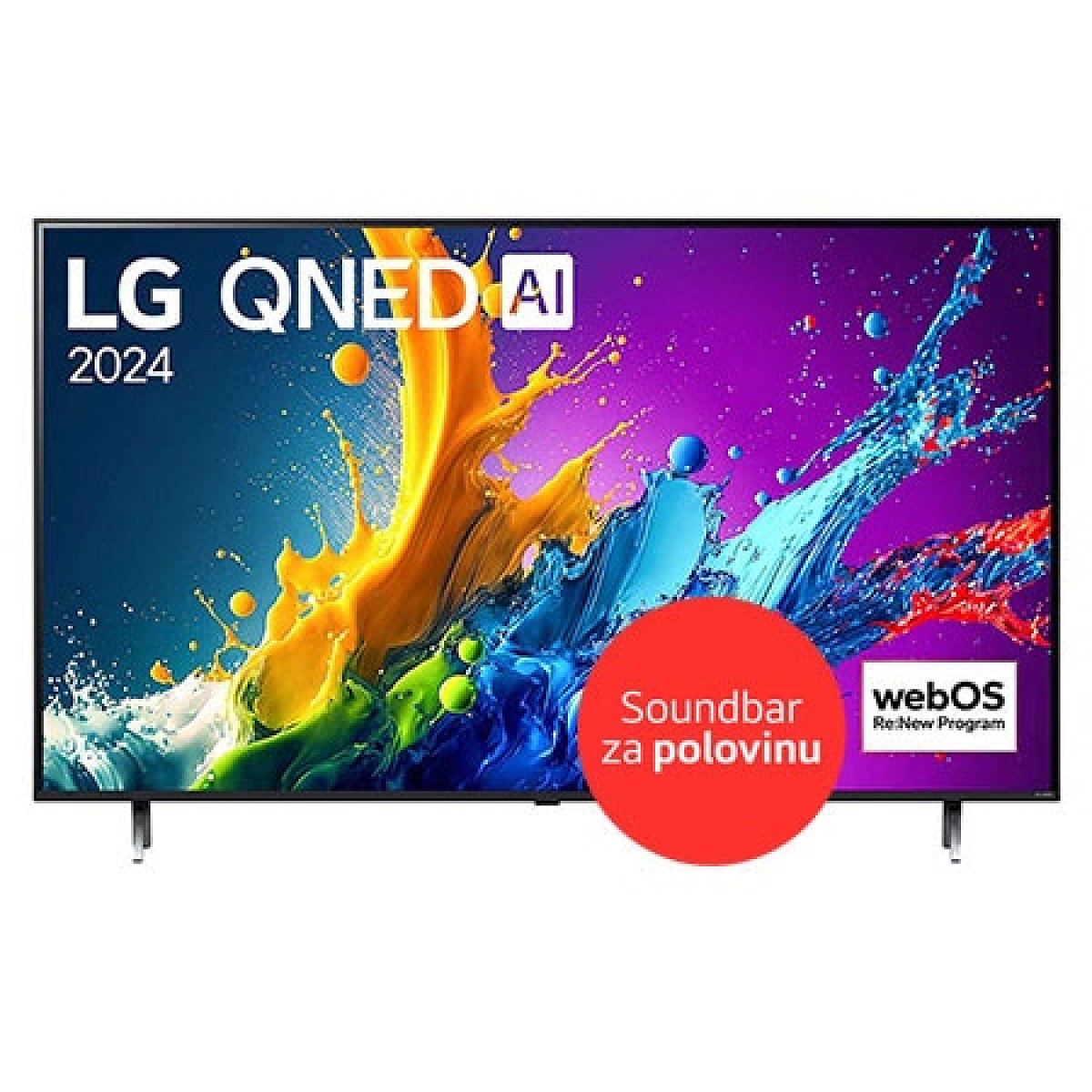 75"-LG QNED AI- QNED80- 4K Smart TV- webOS24