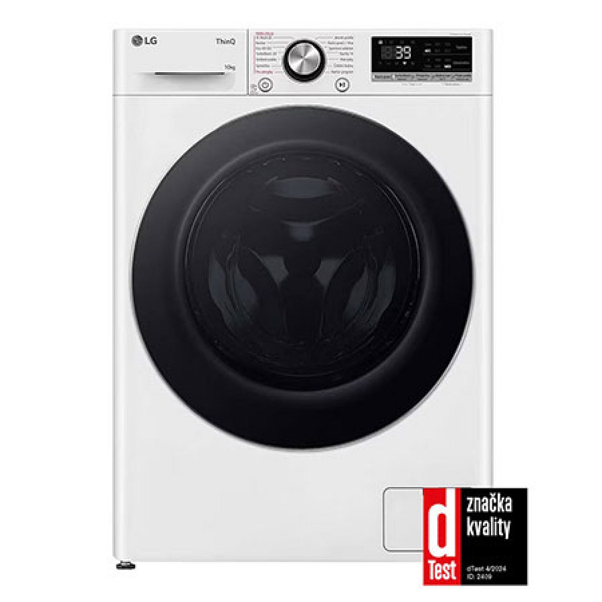 Parní pračka LG - 10 kg - A - 1400 ot./min - Direct Drive™ - AI DD™ -Bílá