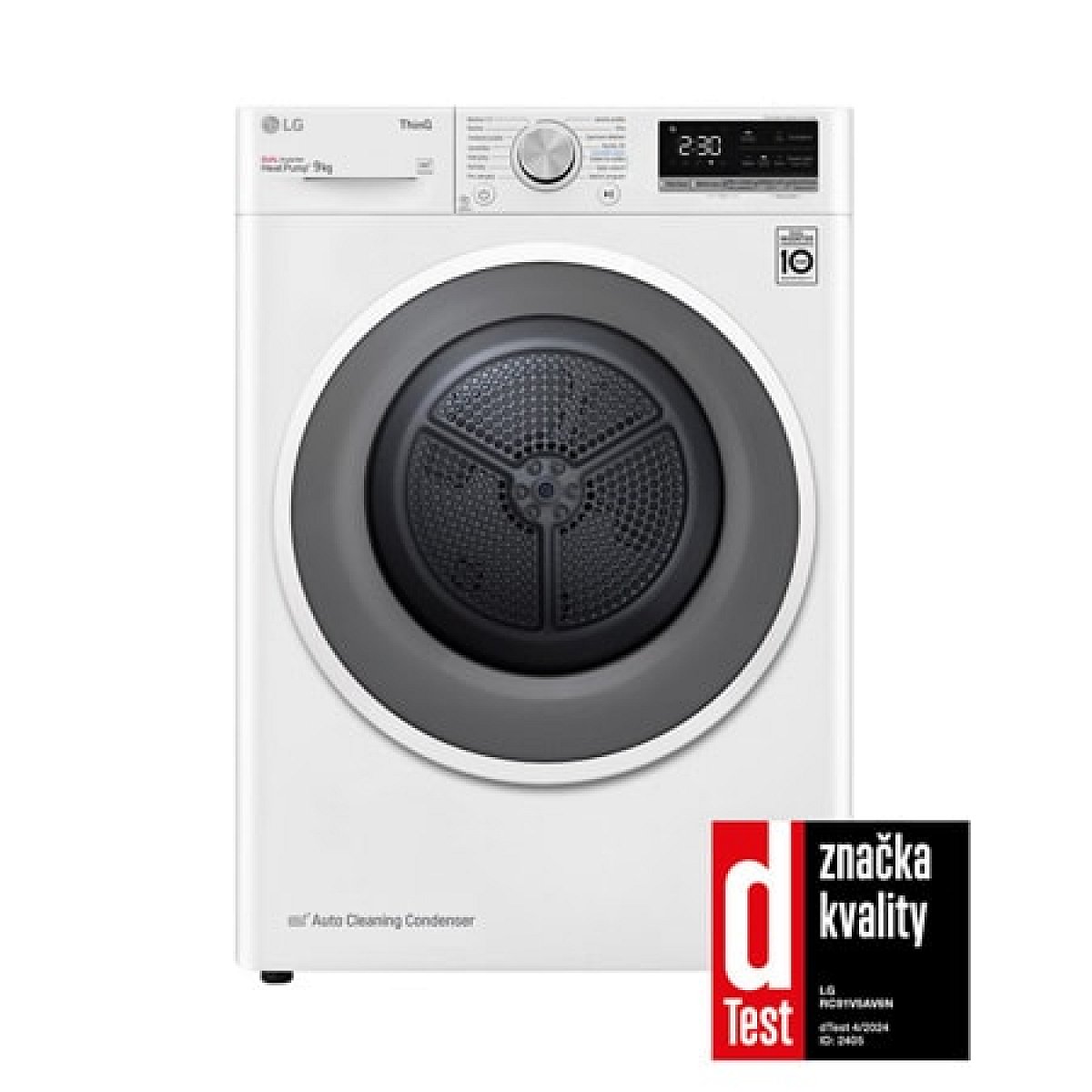 Sušička LG - 9 kg - DUAL Inverter Heat Pump™ -ThinQ™-Bílá