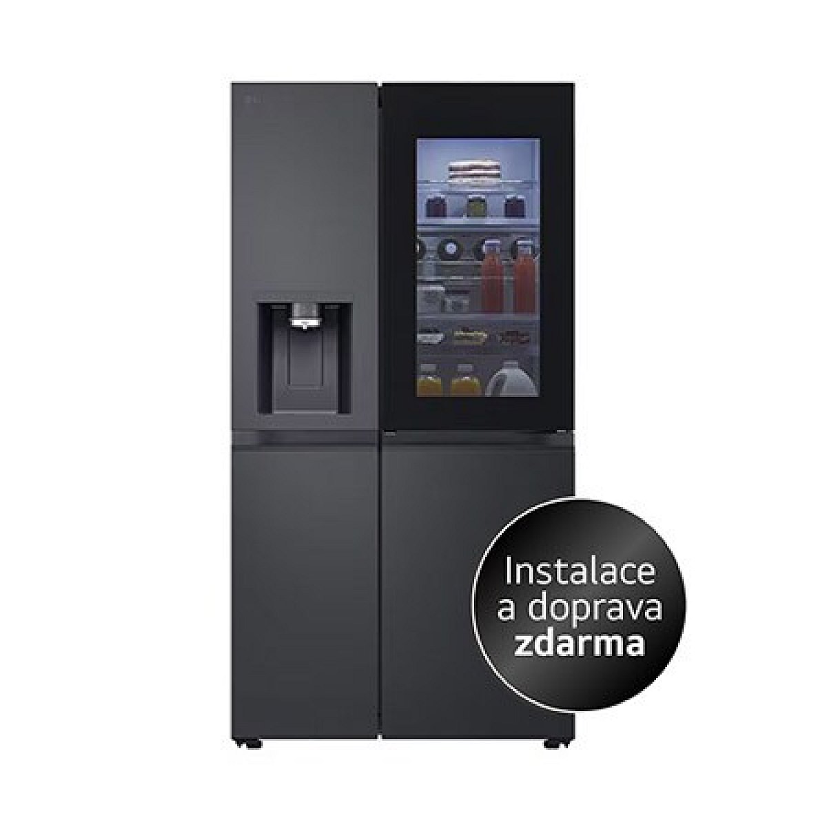 Americká chladnička LG - D - 628 l - InstaView™ - ThinQ™WiFi-Kovová Sorbet