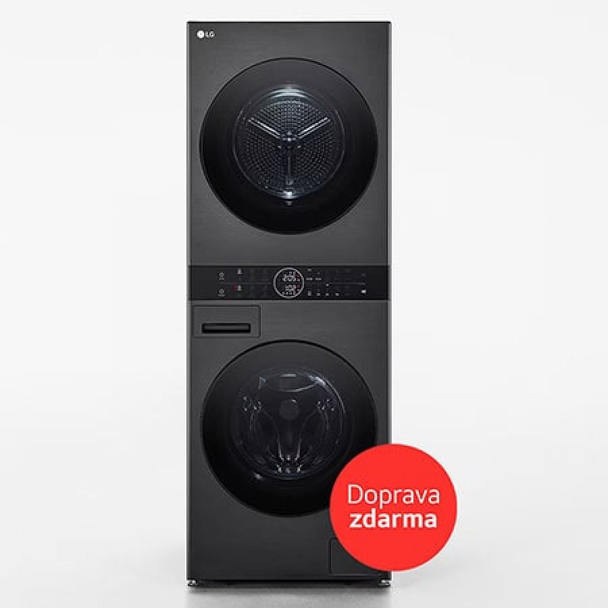 LG WashTower - 12 / 10 kg -1400 ot./min - AI DD™ - TurboWash™360°-Černá/šedá